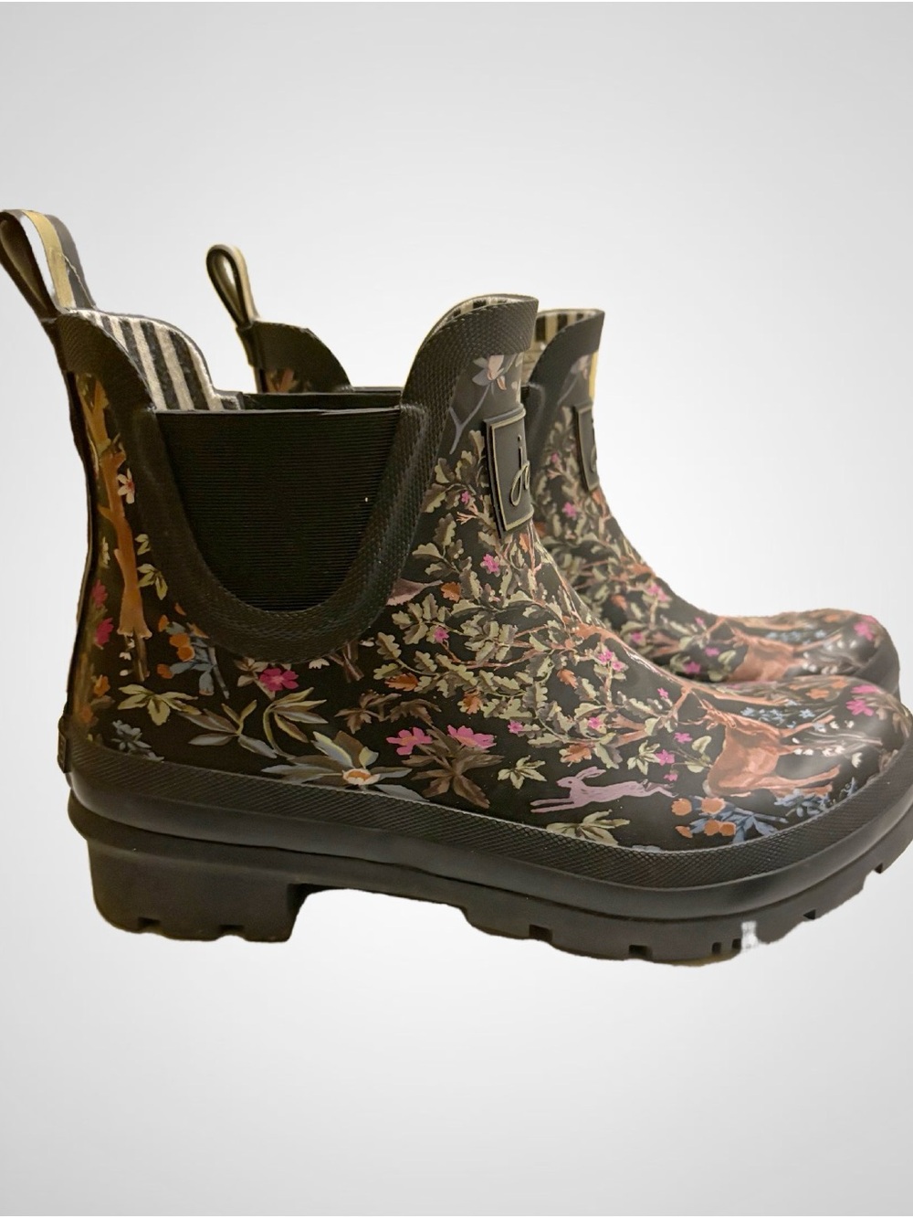 ☔️ Joules woodland print wellibob rain boot ☔️